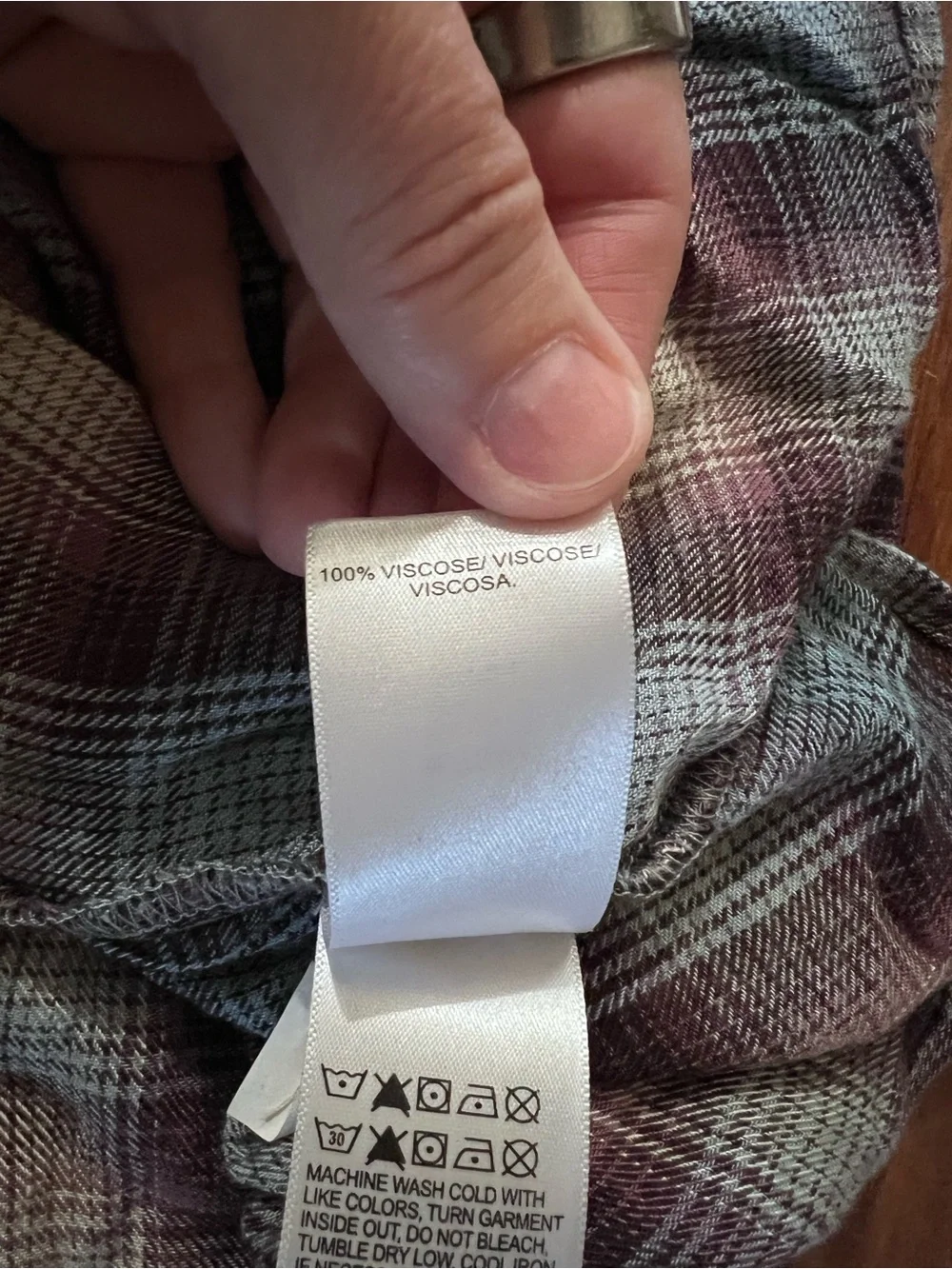 Lucky Brand Brown Plaid Button Tunic size XL